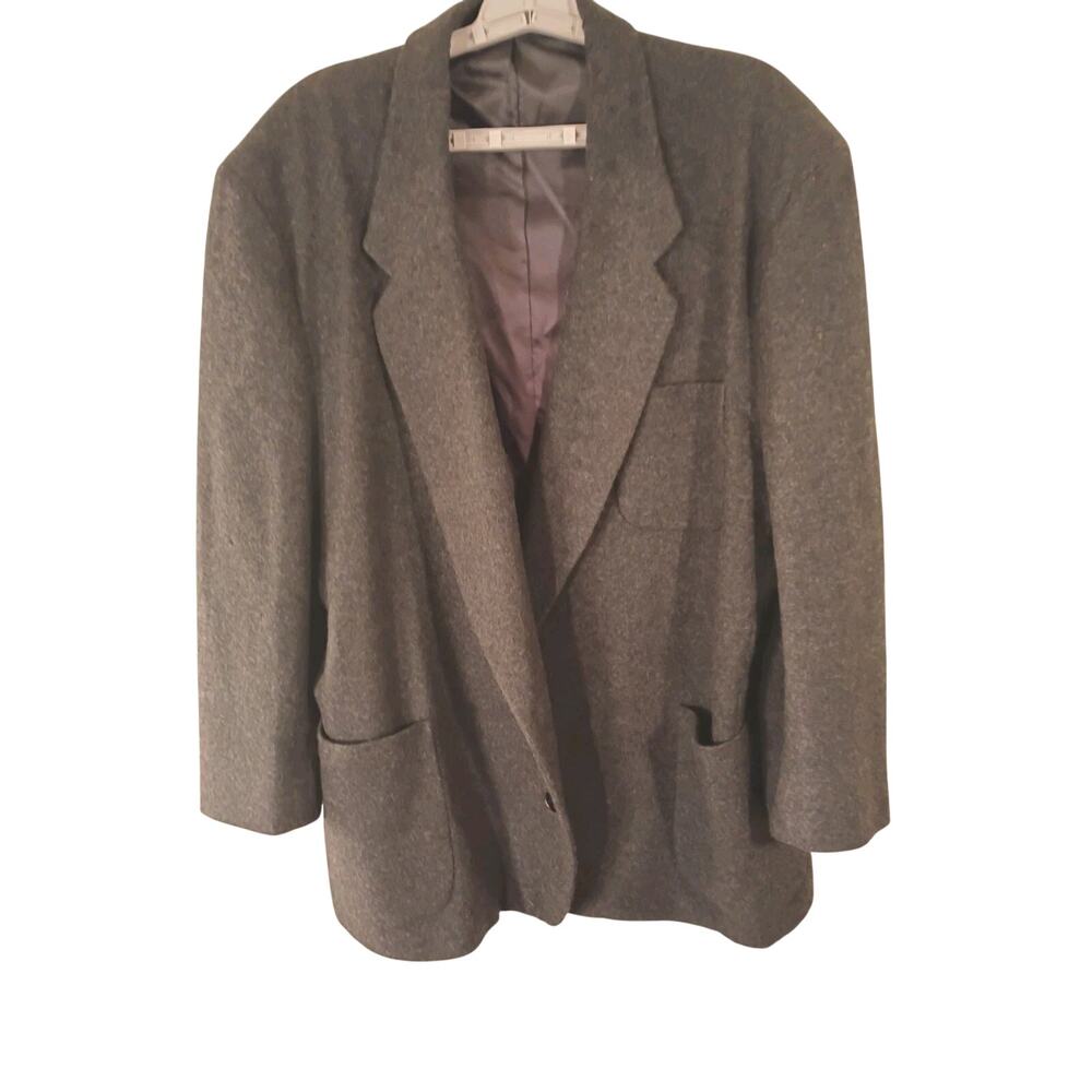 Eddie‎ Bauer Mens 46 R 100% Wool 2 Button Vintage USA Sport Coat Blazer Jacket